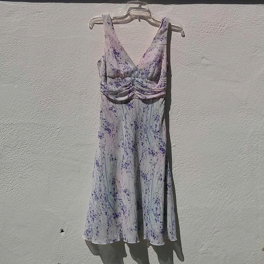 Late 90s/Y2K Style Chiffon Delicate Floral Slip Dress Size S/Juniors 5